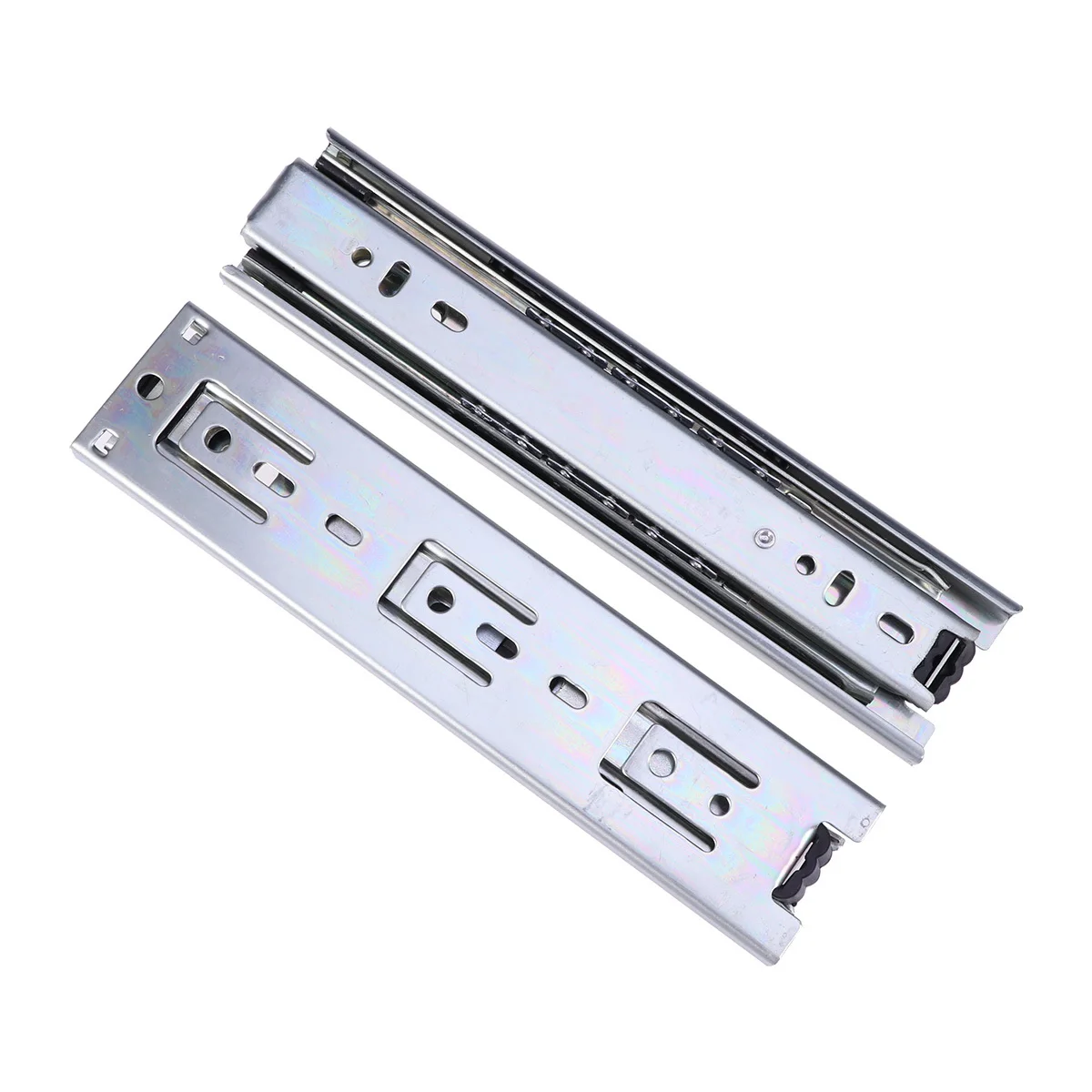 

2Pcs Telescopic Drawer Slides Steel Ball Bearing Silent Smooth Smooth Slide Rails for Storage Cabinet 8 Inches
