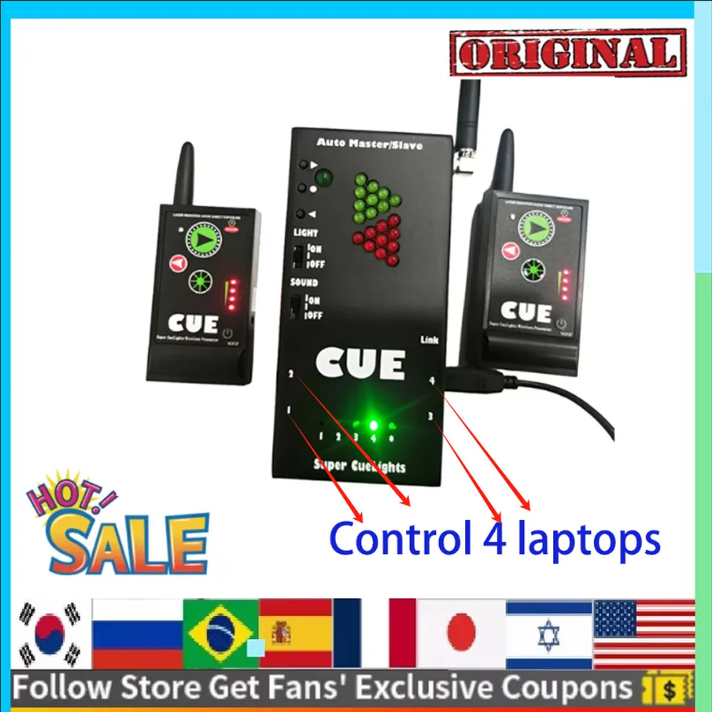 2025New Super Cuelight Professional PPT Presenter Anti Interference Up to 400Meters Control 1-4Laptops for Big Event Conference