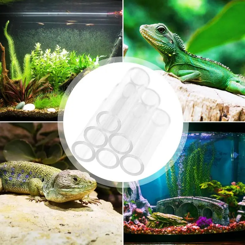 Shrimp Breeding Tube Aquarium Acrylic Shelter For Small Shrimp Transparent Tube Fish-Shrimp Habitat Hiding Cave Hideaway Pipe