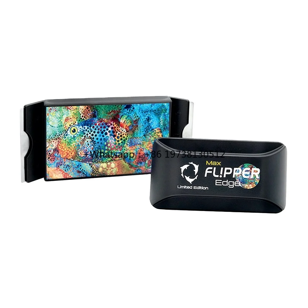 Edge Limited Edition Max Tang Puffer Glass Acrylic Fish Tank 2 in 1 Floating Magnetic Aquarium Algae Cleaner with Dual Blades