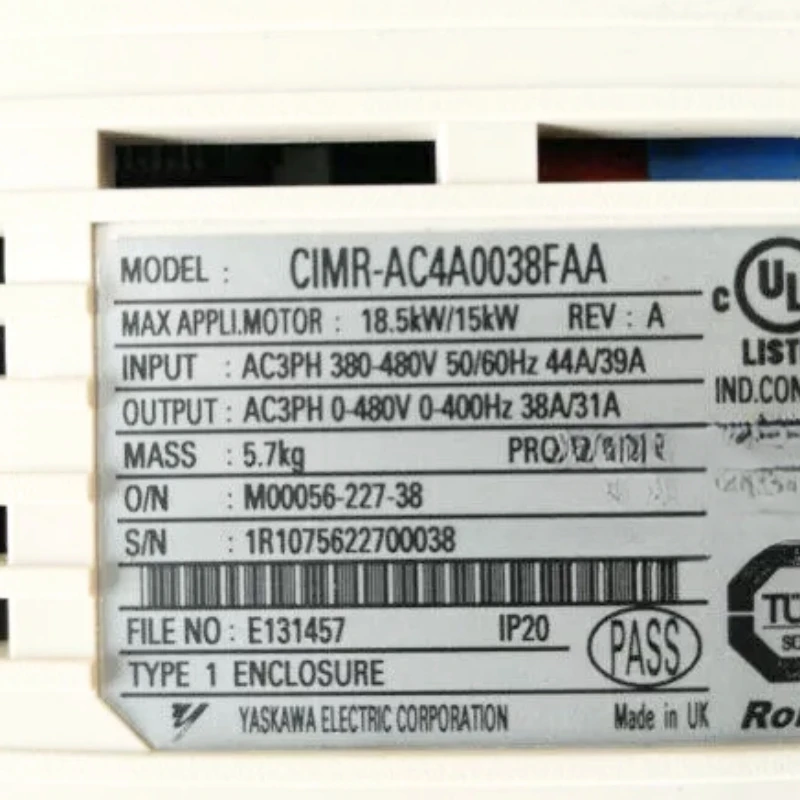 New In Box Yaskawa CIMR-AC4A0038FAA Inverter 1 Year Warranty In Stock