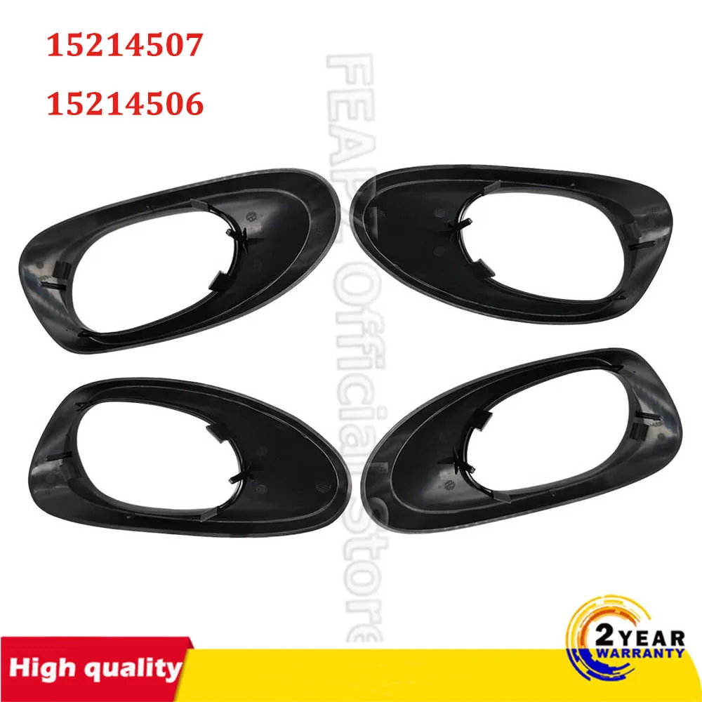 15214502 4pcs Inside Front Rear Door Handle Bezels Trim BLACK 15214506 15214507 For Chevy Trailblazer 2002-2009 15214501