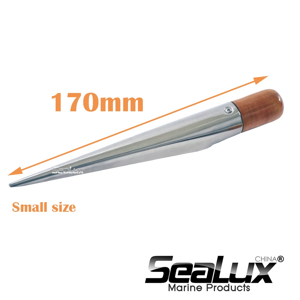 Sealux Große Spleißen Spike Holz Griff Edelstahl 390mm für Boot Angeln Zubehör Marine – Detail 5