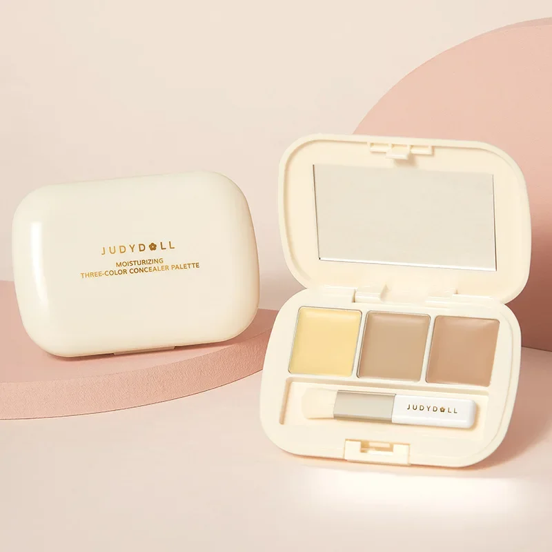 Judydoll three-color concealer tray to cover spots and acne marks, face concealer