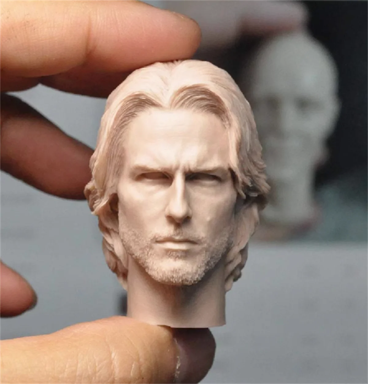 Tom Cruise Warrior1/6 Delicate Painted /Unpainted   Male Head Carving Sculpt Star 1/6 Soldier Model For 12'' Action Figure