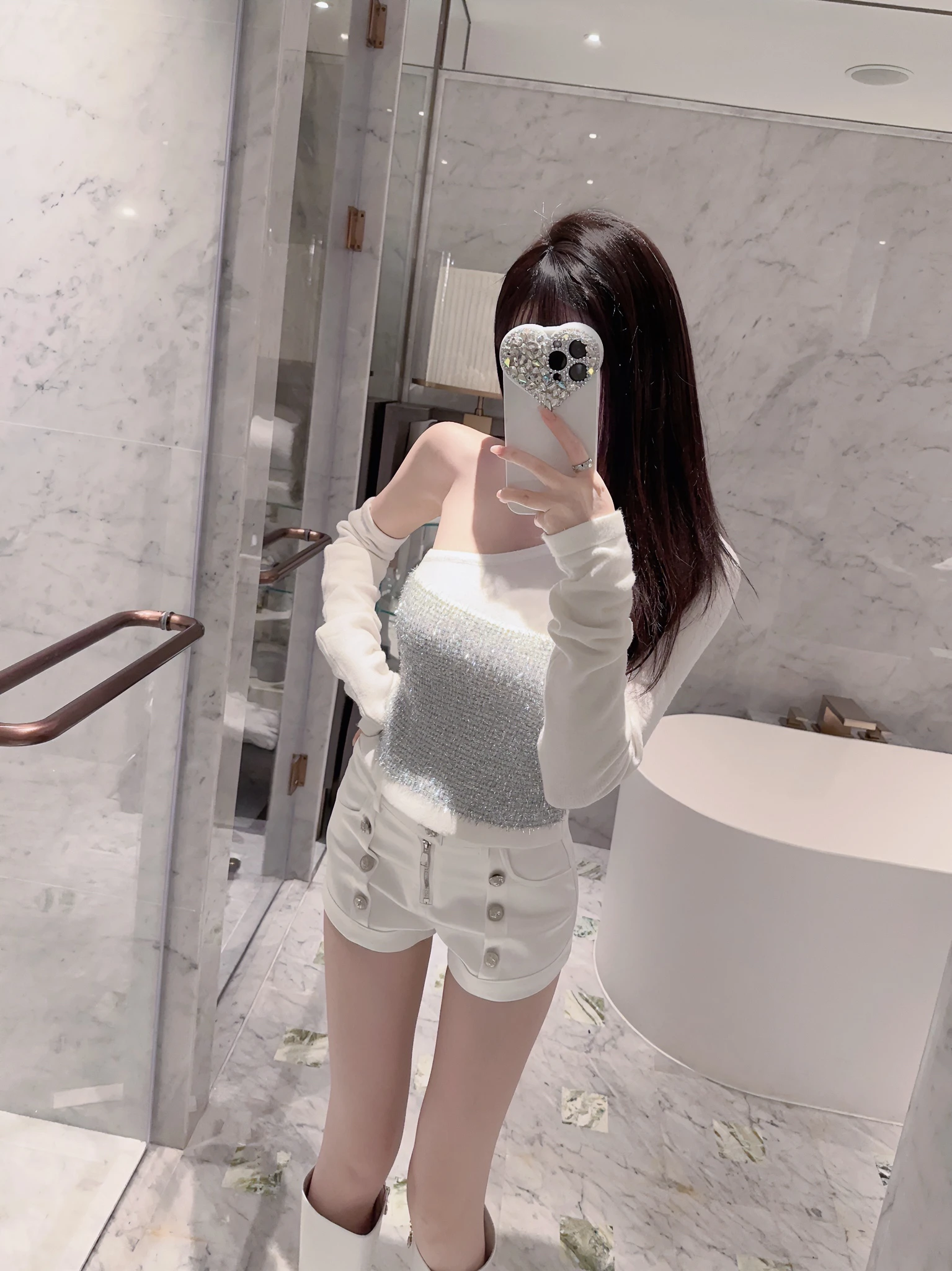 Satin Double-breasted Shorts Zipper High Waist Suit Shorts for Women Slim Fit Casual Pants Elegant Office Lady All Match