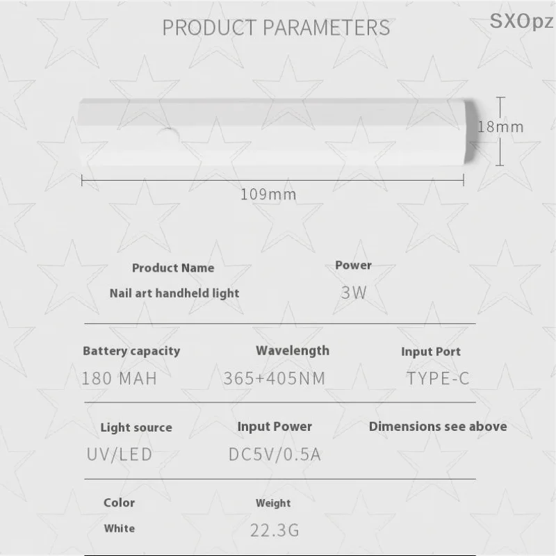 Zestaw szybkoschnących lamp LED UV do paznokci z wyświetlaczem czasu, mini ręczny długopis
