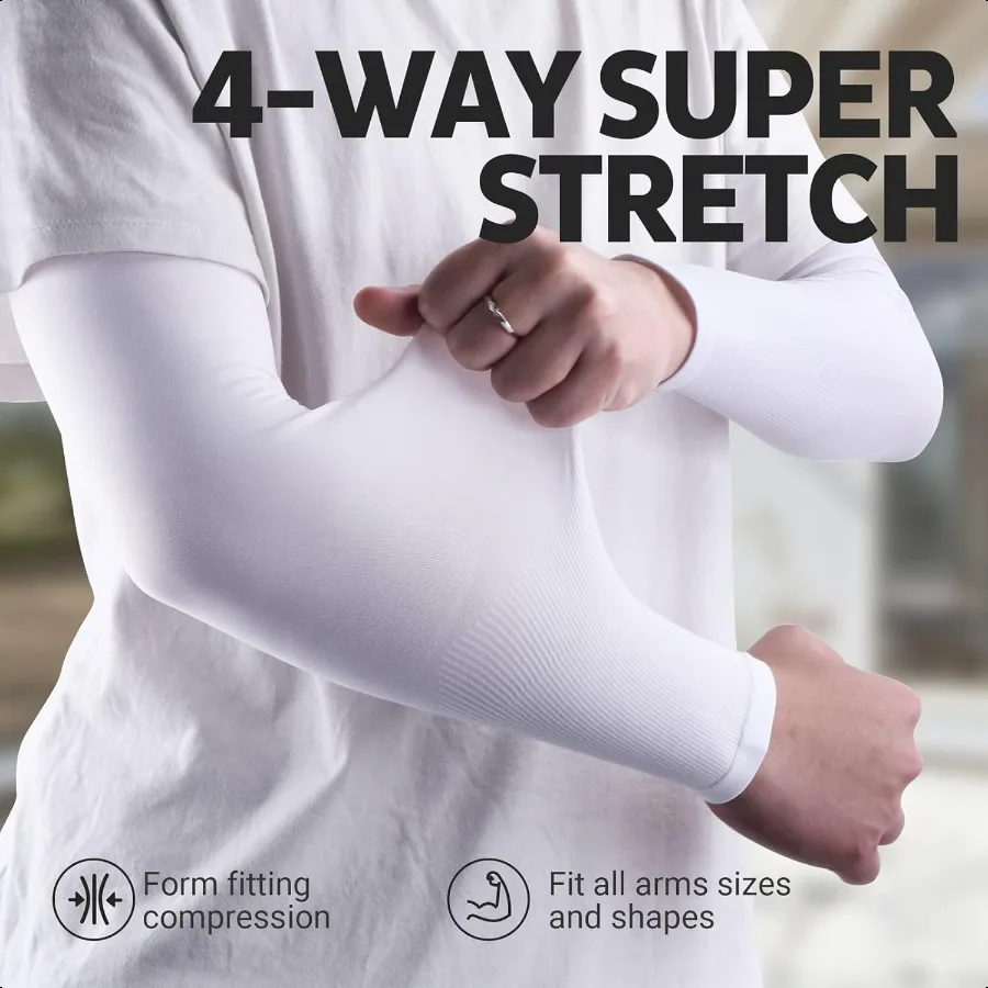 UV Sun Protection Arm Sleeves for Men Women Tattoo Cover Up UPF 50 Cooling Sleeve for Golf Cycling