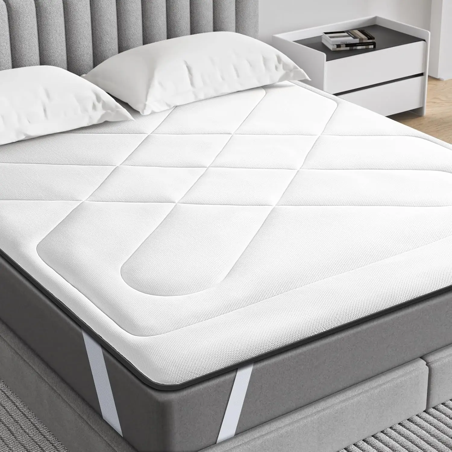 

Queen Mattr Pad, Pillow Top Queen Mattr Protector For 8-23'' Mattress, White