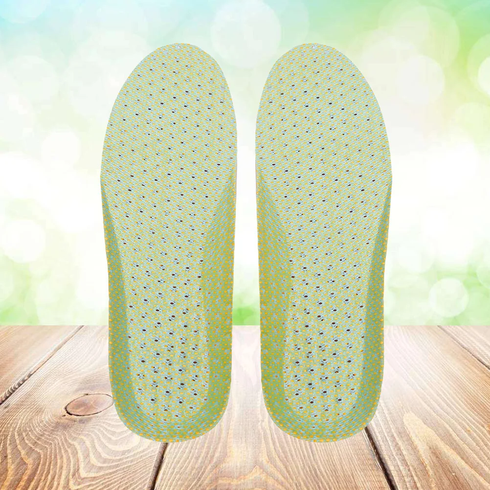 

1Pair Breathable Shock Absorbent Insoles Ergonomic Arch Support Sports Insoles Running Hiking Jumping Shoe Cushions Green Size L