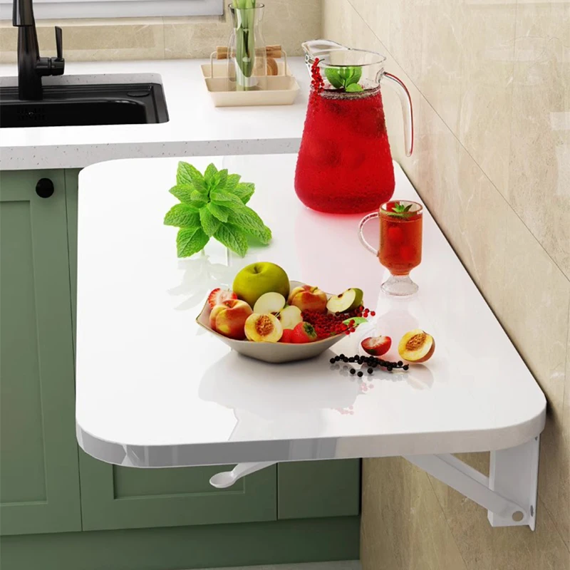 Wall-mounted folding table, wall storage rack, foldable wall desk, kitchen partition, universal folding storage rack