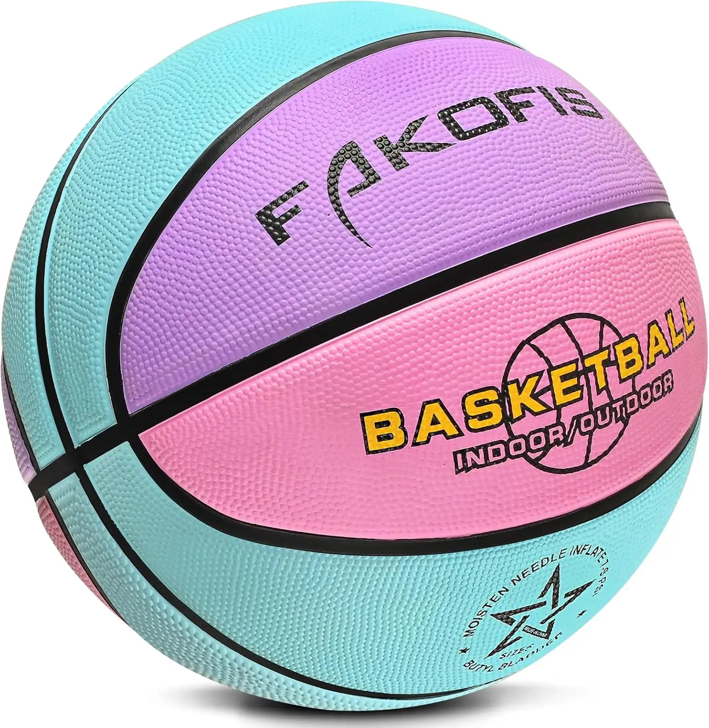 

Kids Youth Basketball Size 3/4/5 (22''/25.5"/27.5") - Premium Rubber Indoor Outdoor Basketball for Boys Girls Age 3-14 Pool Play (Gift for Children)