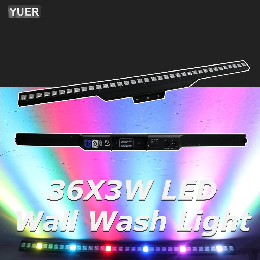 

NEW 36X3W Beam LED RGB 3IN1 DMX Wall Wash Lamp DJ Disco Party Stage Light Effect for Dance Bar Holiday Xmas Halloween Decorate