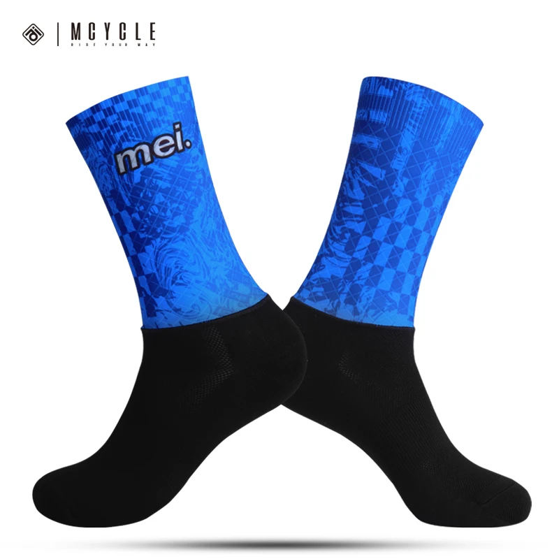 

Mcycle Custom Sport Socks Aero Road Bike Sock Knitted Cycling Socks Print Running Riding Sock Polyamide