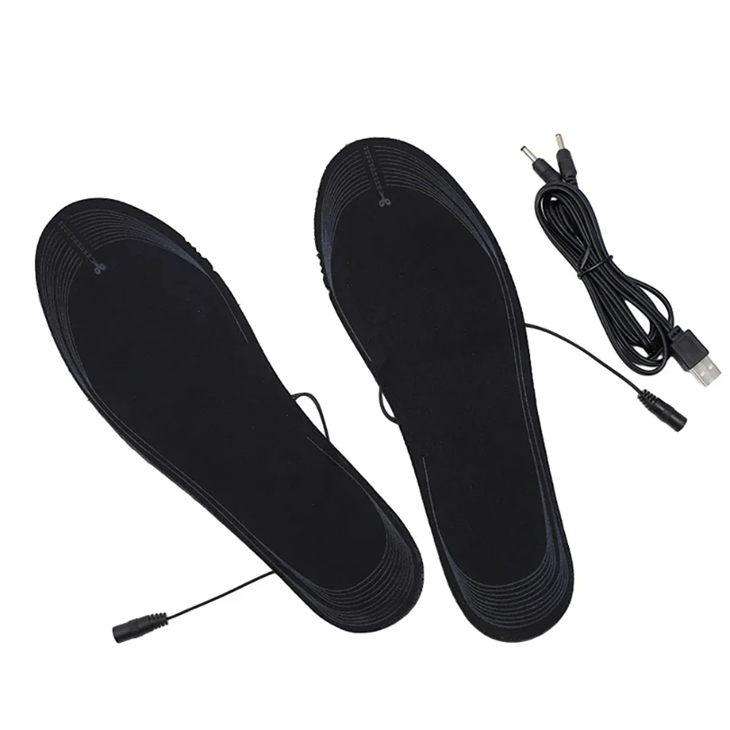 Unisex Electric Foot Warmer Adjustable Temperature Rechargeable Heated Insoles Multifunctional for Winter Fishing Hiking Camping