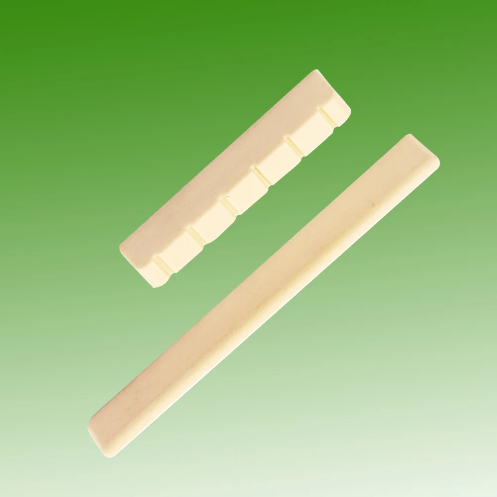 طقم استبدال سرج الجيتار والجوز باللون الأصفر للجيتار الكلاسيكي من البلاستيك مناسب تمامًا وصوت قابلية اللعب المحسنة