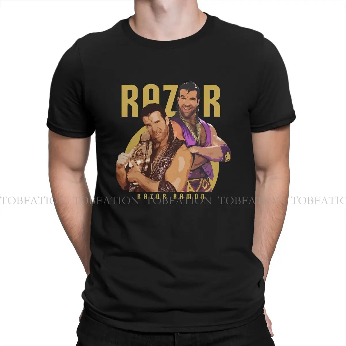 Razor Ramon Creative TShirt for Men Nwo Round Collar Pure Cotton T Shirt Distinctive Birthday Gifts OutdoorWear