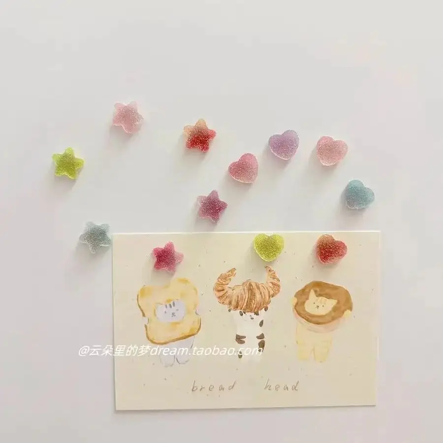 6pcs Fruit Candy Resin Magnetic Refrigerator Paste Creative Home Accessories Simulation Magnetic Paste Food Magnet Paste