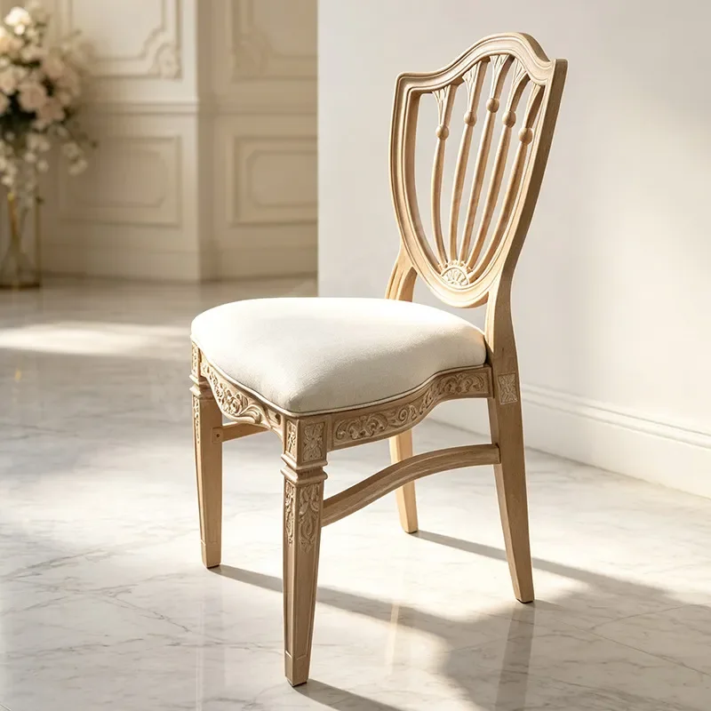 Retro Court Style PP Plastic Back Chair with Wood Grain Finish for Hotel Banquet Wedding Hall Event Seating Furniture