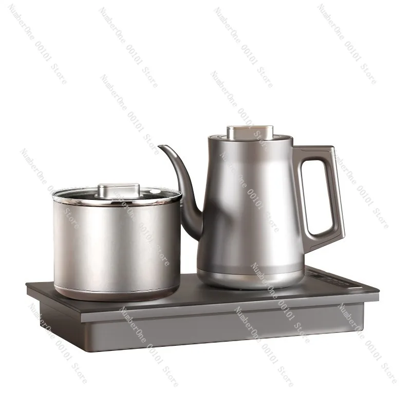 Elegant Pure Titanium Electric Kettle Automatic Water Filling Tea Table Boiling Kettle Integrated Water Heating and Tea Brewing