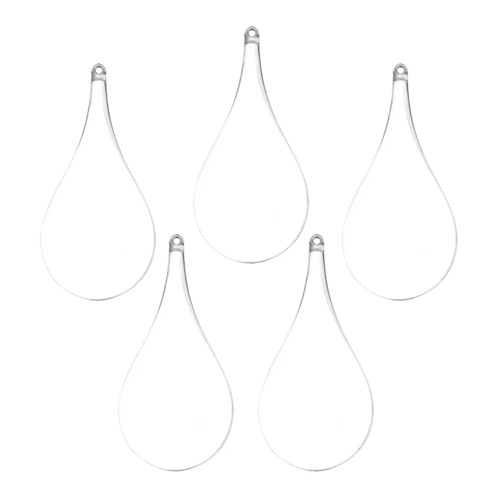 

5Pcs Transparent Fillable Ball Drop Shaped Plastic Container for Christmas Valentine Home Decor Hanging Ornament Display
