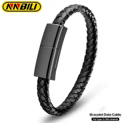 NNBILI 5A Bracelet USB Charging Cable Data Charging Cord USB Type C Mirco USB Fast Chargeing for Samsung HUAWEI Xiaomi