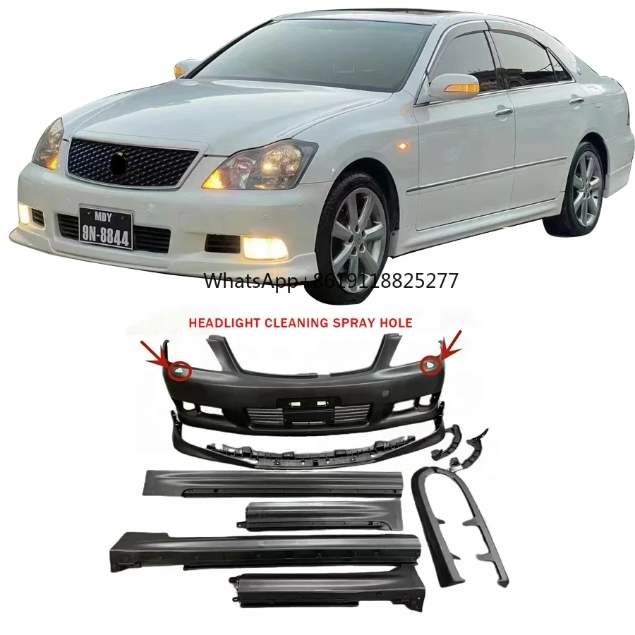 

Комплект кузова автомобиля на 2005-2010 годы toyota Crown 184, стиль, передний бампер автомобиля, боковые юбки, задняя губа для короны, пластиковый материал