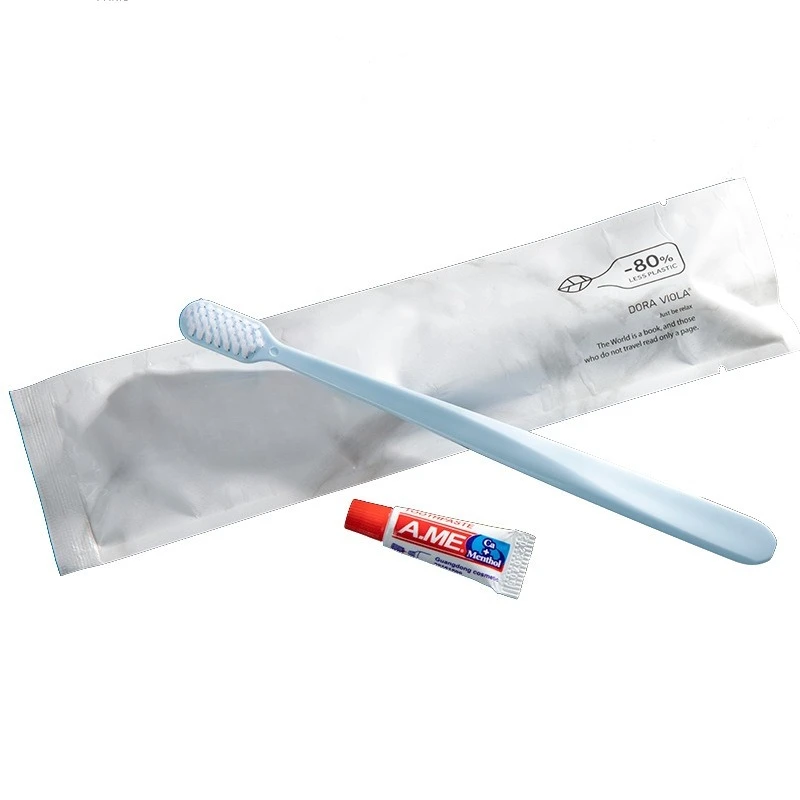 Disposable toothbrush toothpaste hotel household hospitality toothbrush with toothpaste disposable products