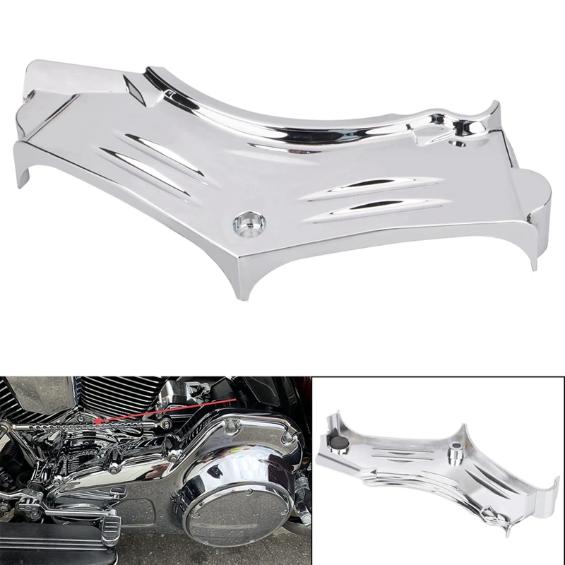 1 Piece Chrome Cylinder Base Shell Motorcycle Engine Block Cover Trim For- 99-06 Touring Dyna Road King Softail FLHR