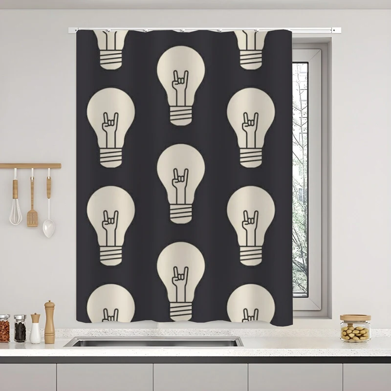 Cartoon Pattern Semi Blackout Insulated Partition Curtains Kitchen and Living Room Curtains Can be Customized With Patterns