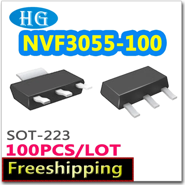 

smd NVF3055-100 100pcs/lot SOT223 N-channel 60V 3A pdf inside mosfet high quality New Original 3055 SOT-223