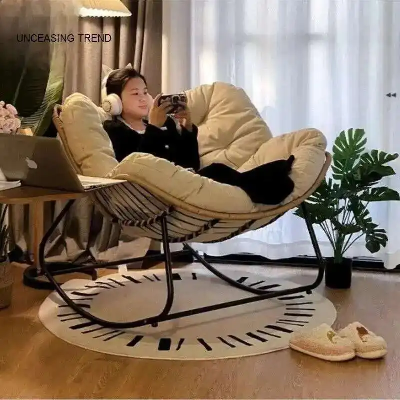 Human Bird Nest Rattan Weaving Rocking Chair Leisure Home Balcony Lazy Sofa Rocking Chair Rattan Chair Can Sit Or Lie Down
