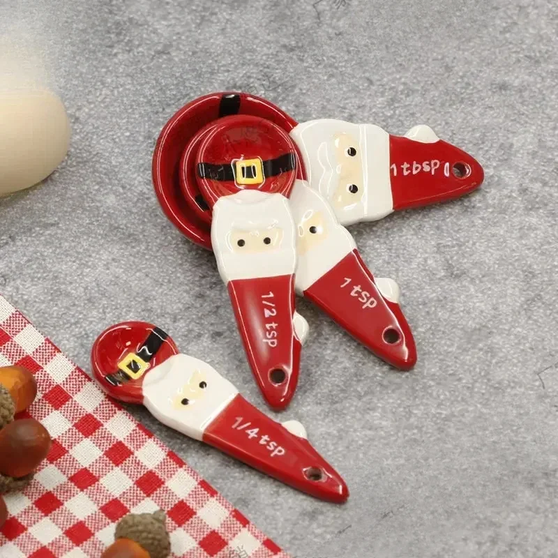 Christmas Ceramic Measuring Spoon Set 4