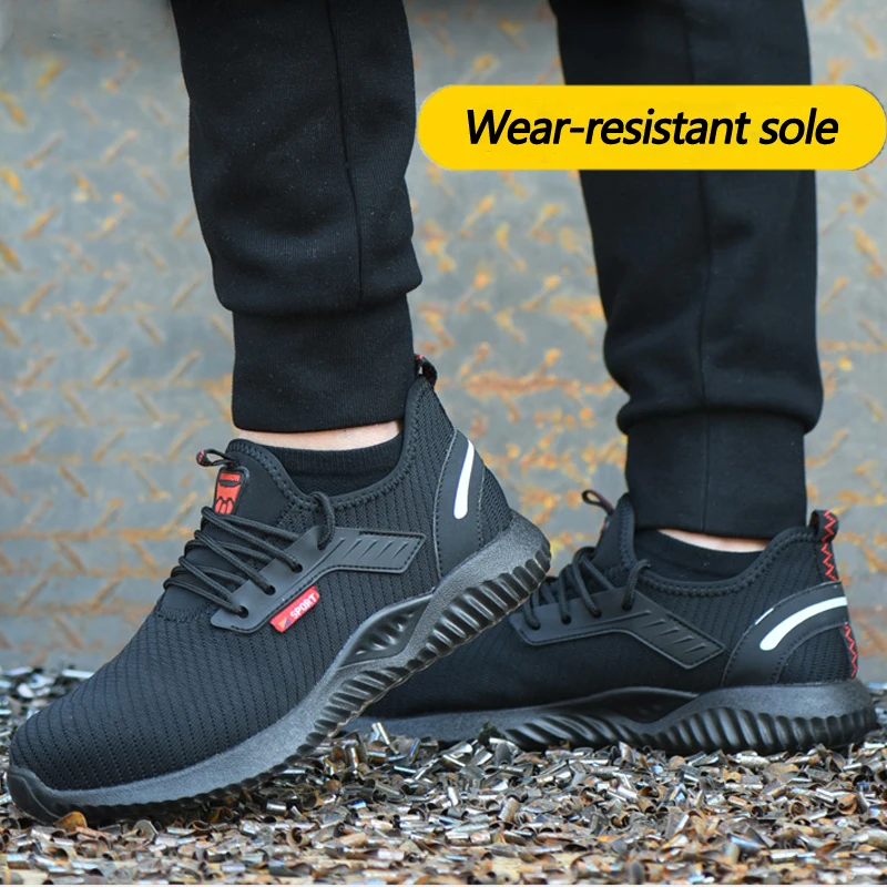 Anti-smash Men Work Shoes Sneakers Light Puncture-Proof Indestructible Shoes Safety Shoes Men With Steel Toe Cap BF39