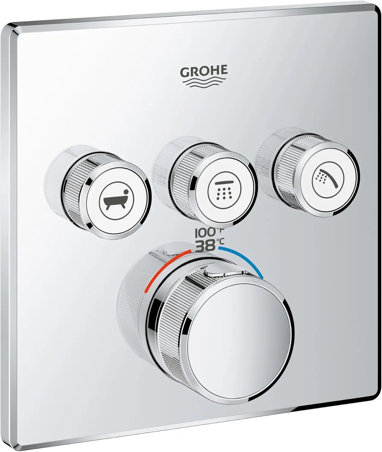 

GROHE 29142000 Grohtherm Smart Thermostatic Trim With Control Module, Starlight Chrome