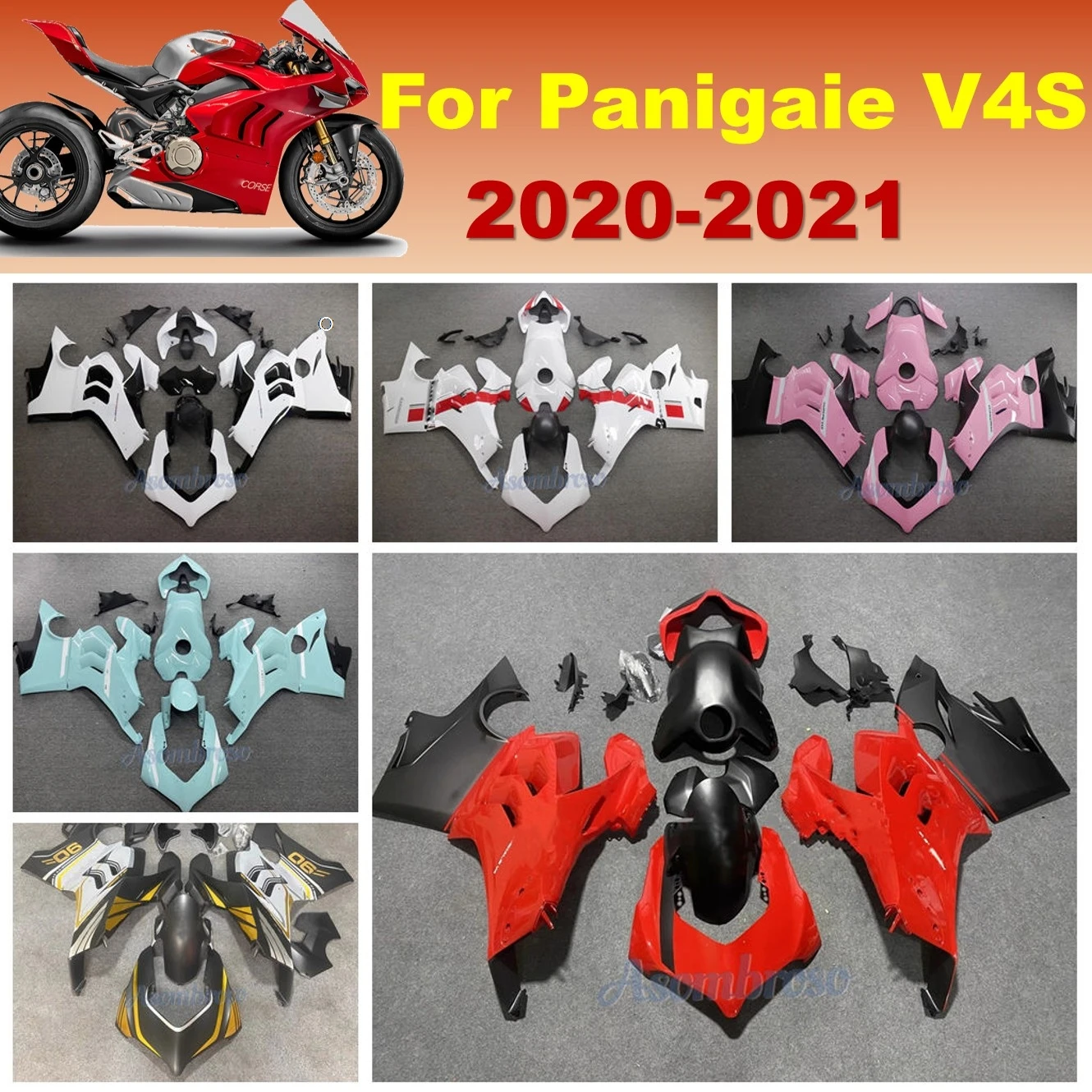 ABS Fairing kit for DUCATI Panigale V4 2021 2020 V4S V4R 2018 2019 V4 / V4S / R | Custom High-Quality ABS Plastic Body