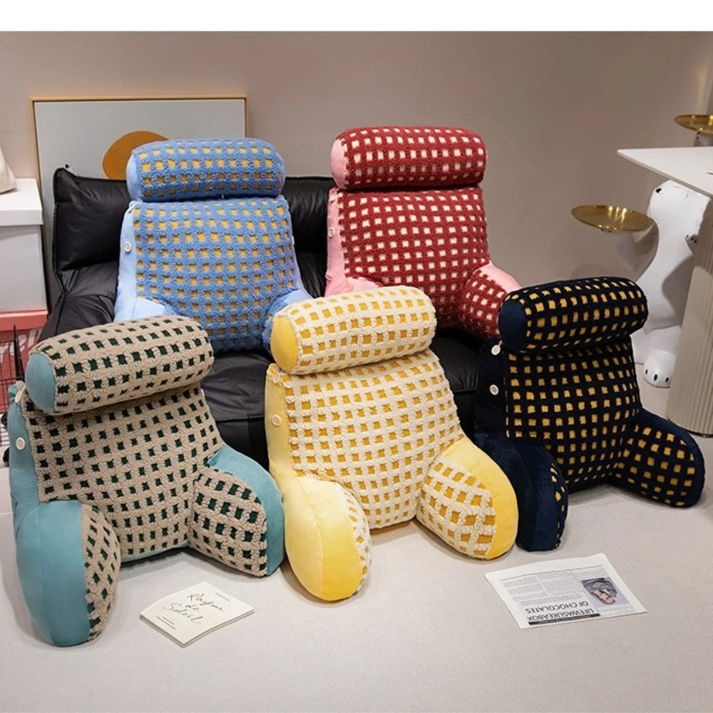 50x50cm 60x60cm Thickened Bedside Back Cushion Soft Pillow for Reading Lumbar Support for Sofa Beds Reading Plush Backrest Pad