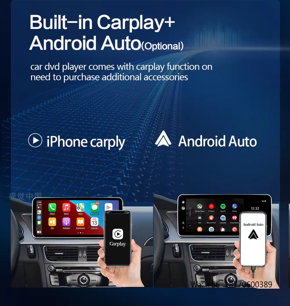 Auto Radio Android 14 Car Multimedia Player for Audi A4 B8 A5 2009-2017 GPS Navi Stereo Screen System WIFI Wireless Carplay Auto view 3