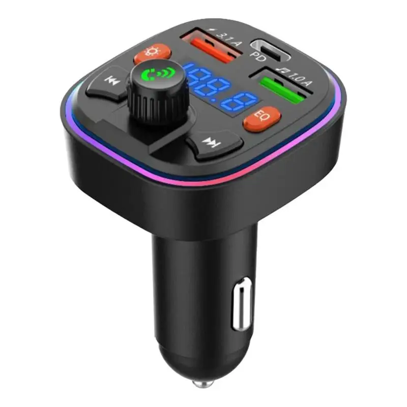 

Car MP3 Player FM Transmitter Fast Charging Wireless Blue Tooth Adapter Hands-Free Call Radio Receiver For Audio Players For Car