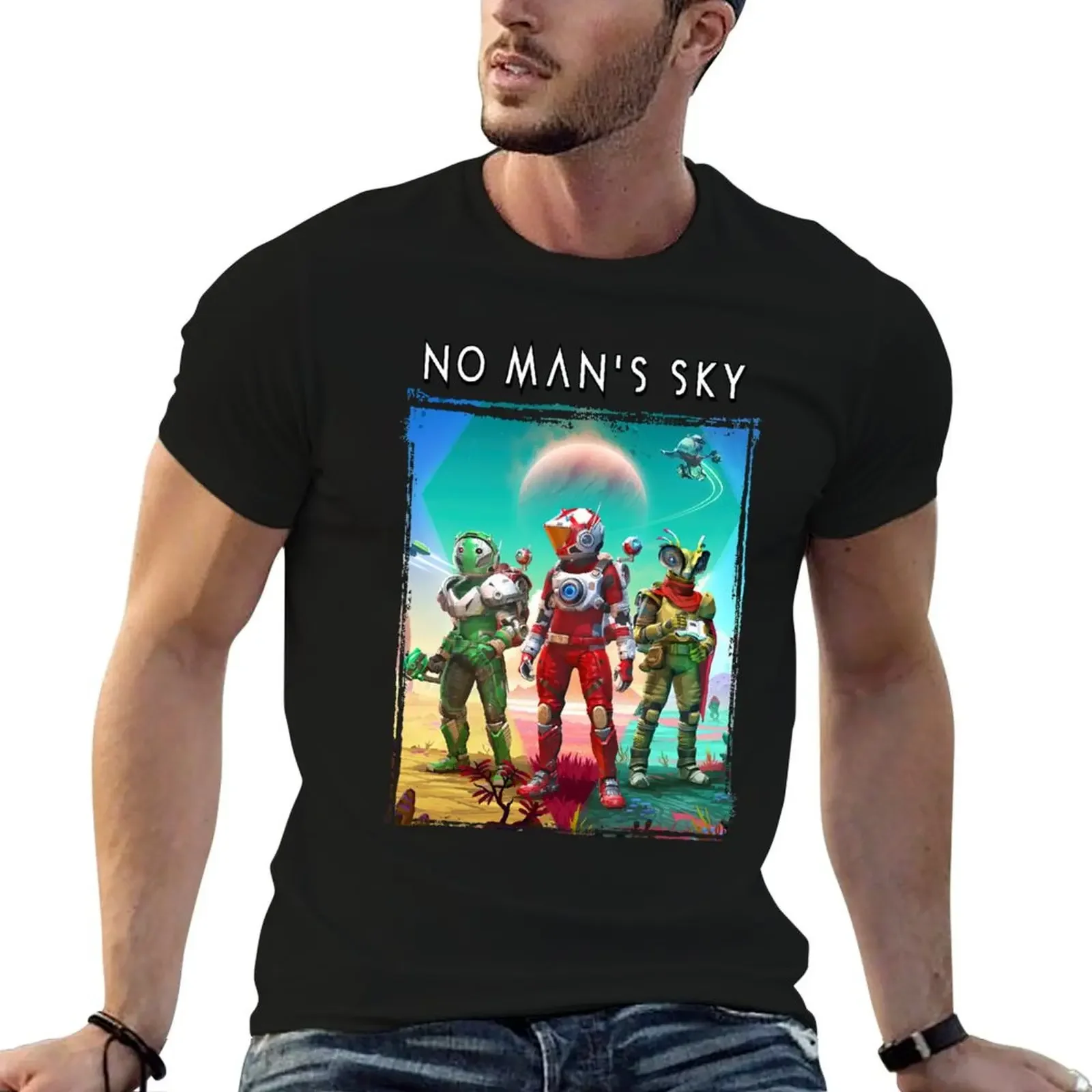 

Funny Gifts For No Mans Sky Alien More Then Awesome T-Shirt customs design your own blacks Men's cotton t-shirt