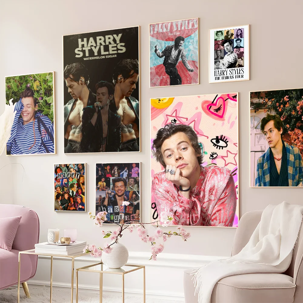 Singer H-Harrys S-Styles Classic Movie Posters Vintage Room Bar Cafe Decor Stickers Wall Painting