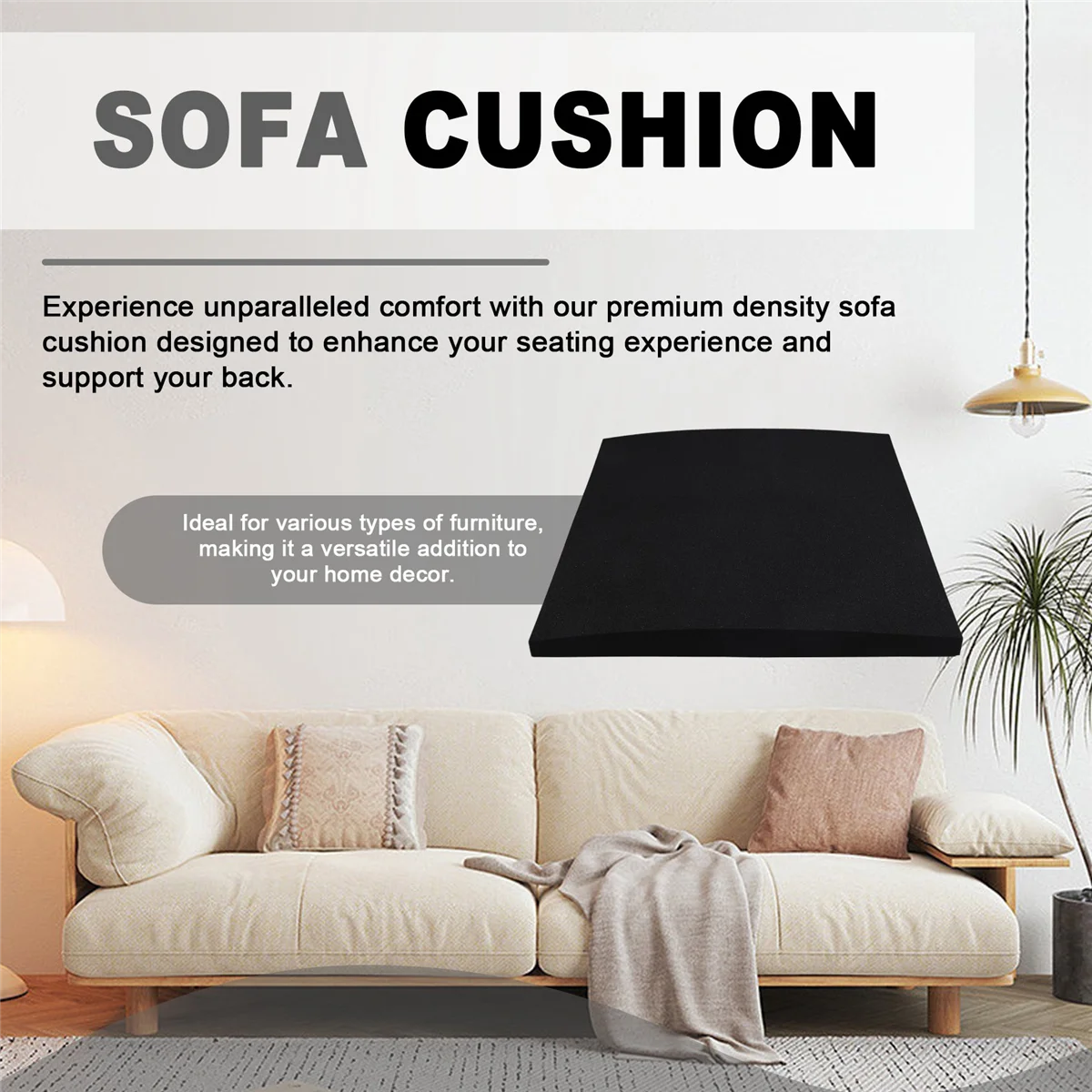 AA79 Fast High Density Sofa Cushion Sofa Cushion Seat Furniture Seat Support Sagging Repair for Chair Solid Sponge Cushion,B