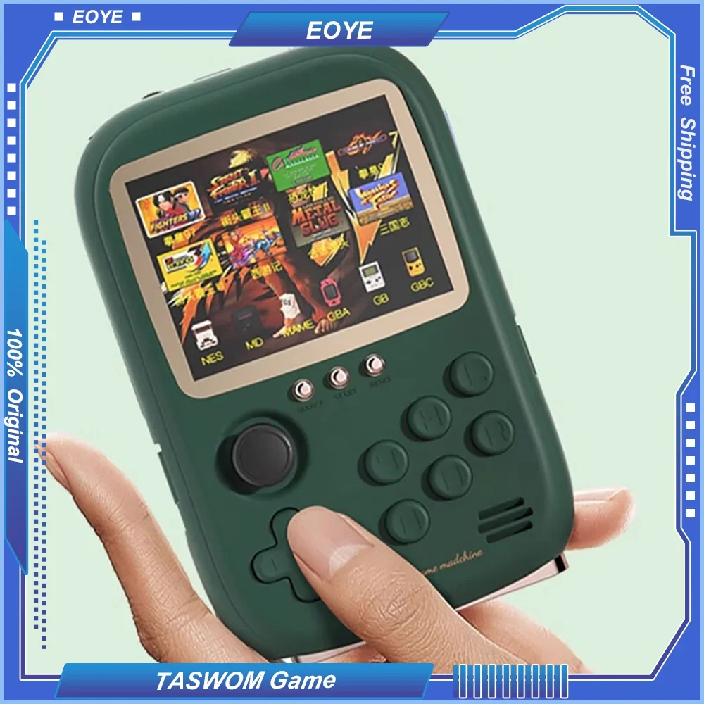 

TASWOM 10,000+ Games Handheld Retro Arcade Game Console LED Display Nostalgia Classic Portable 6000mAh AV Charger Travel Power