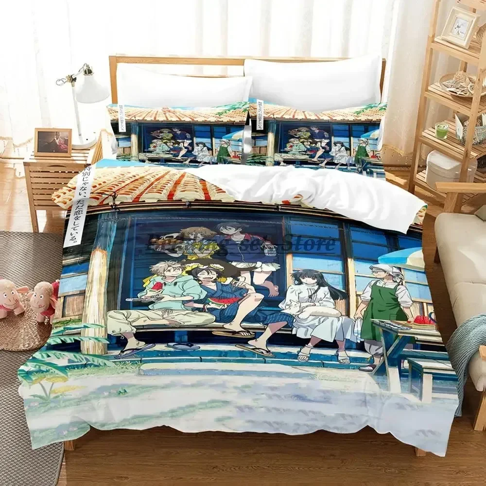 2023 Seaside Umibe No Etranger Bedding Set Single Twin Full Queen King Size Bed Set Aldult Kid Bedroom Duvetcover Sets Anime Bed
