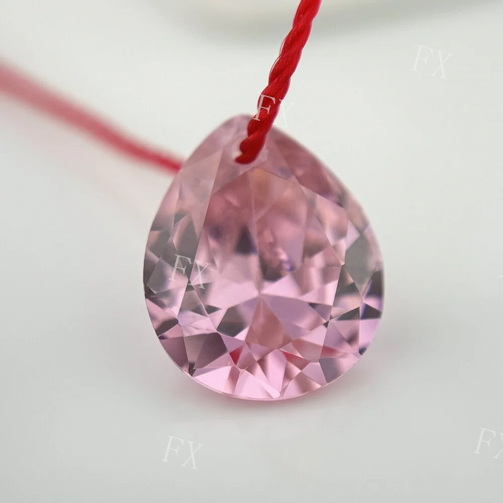 

Pink Pear Shape Beads Cubic Zirconia Stones With Hole AAAAA 3x5~10x12mm Synthetic Gems For Jewelry Material Make