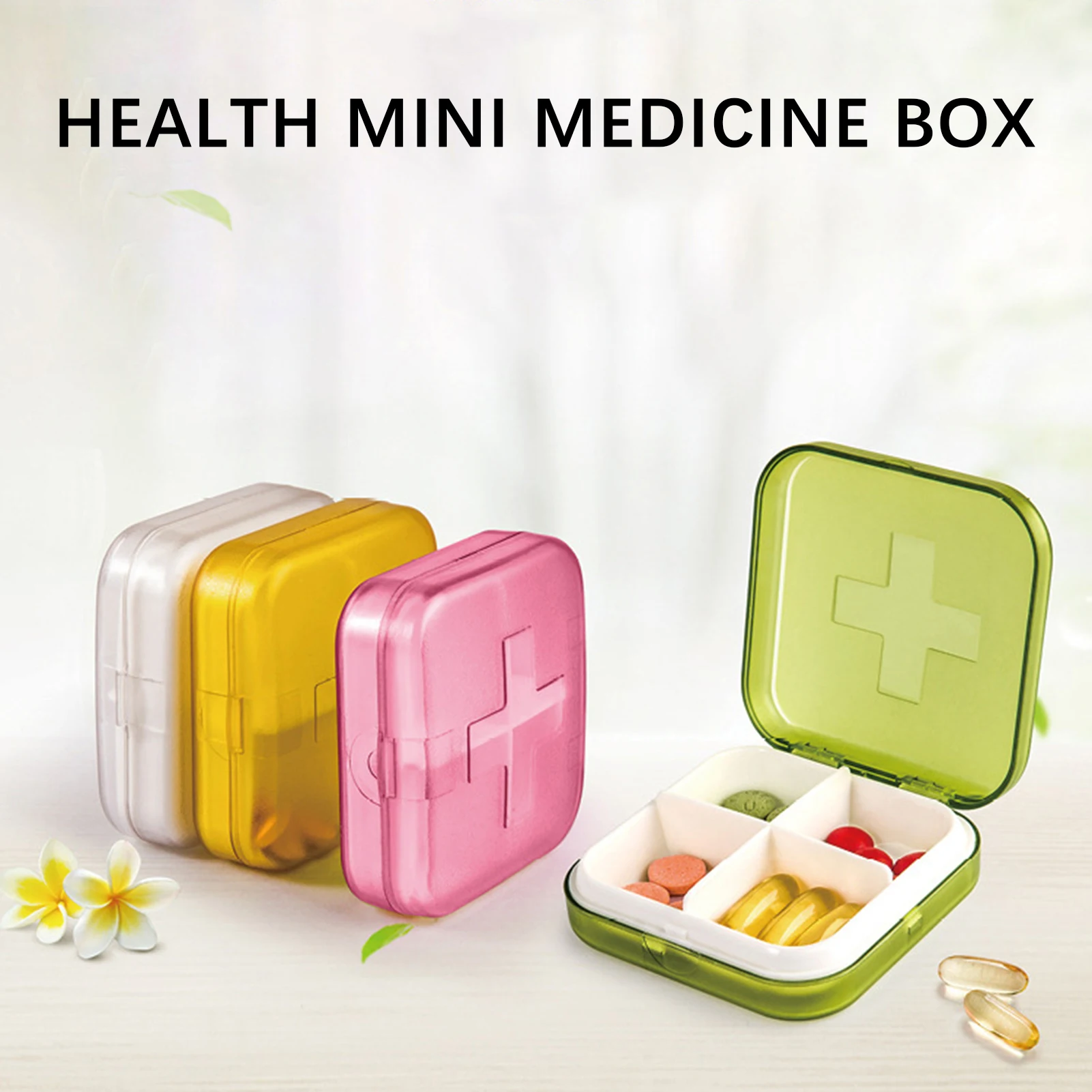 Waterproof Small Pillbox For Pocket Dustproof Travel Medication Box With Lids For Vitamins