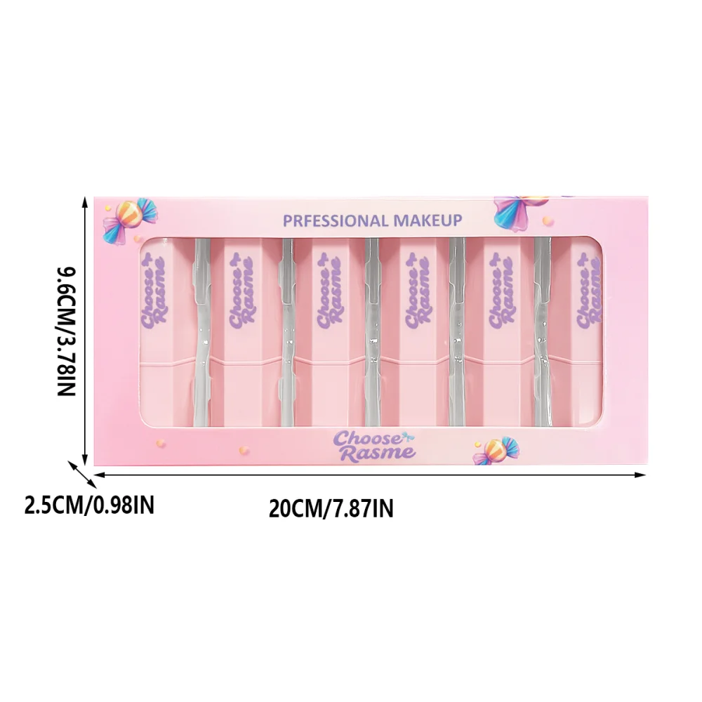 マットコンターメイクアップスティック、高光沢、保湿パウダーブラッシャースティック、シルキーで耐久性のある化粧品の6点セット