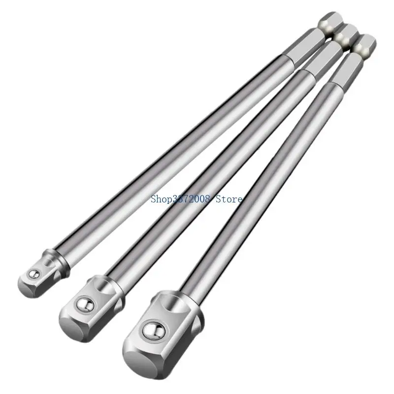 3PCS Quality 1/4 3/8 1/2 Square Drive Socket Extension Bar Alloy Steel Build
