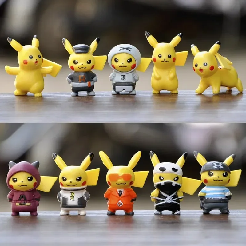 

10pcs/set Pokemon Cartoon Movie Action Figure Mini Toys Dolls 4CM Pikachu Action Figure Model Children Gifts Birthday Gifts