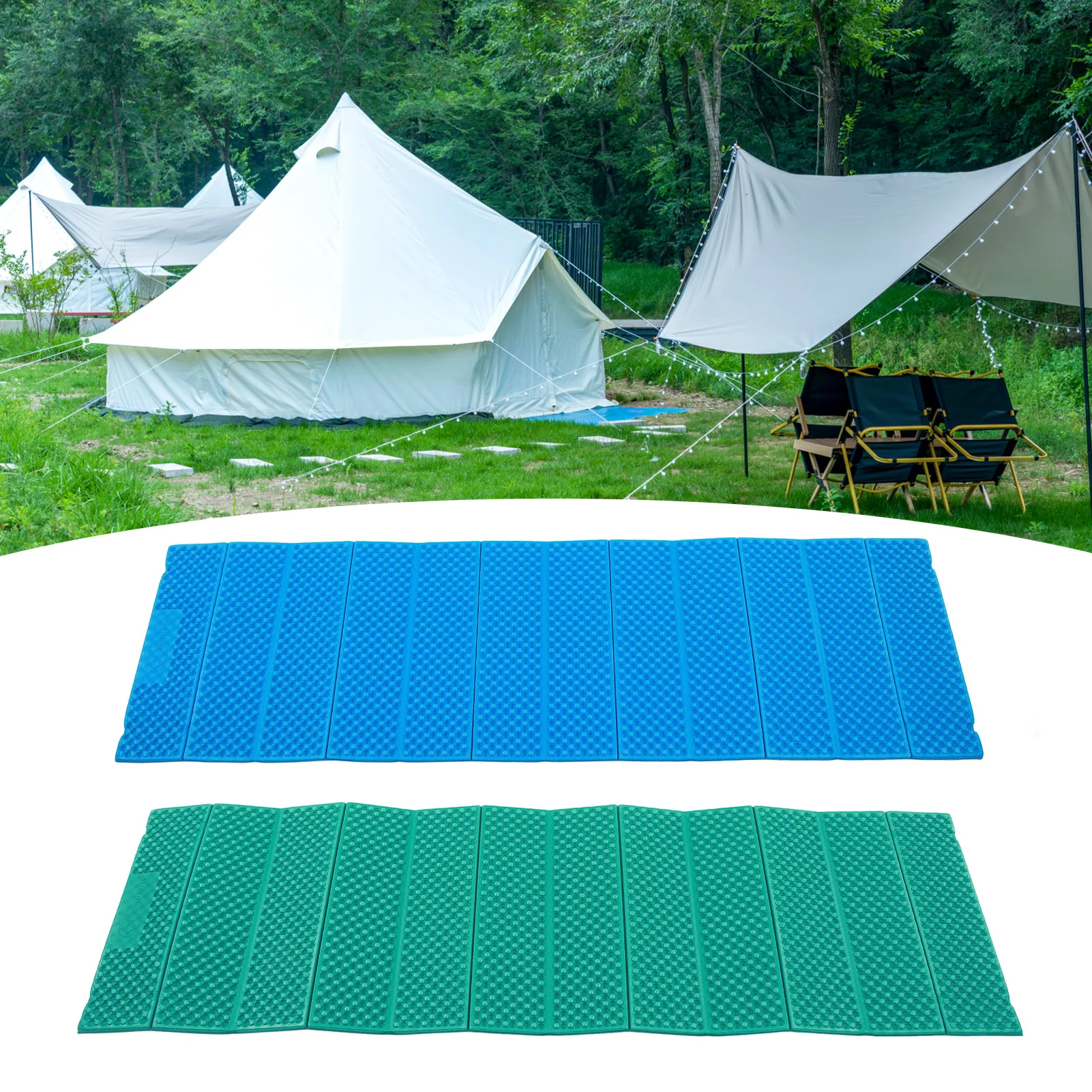 186x57cm Thickened Camping Mat Portable Foldable Sleeping Pad Moistureproof Foam Sleep Mat For Outdoor